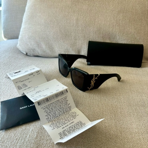 YSL-Saint Laurent Sunglasses- Black - Picture 12 of 16